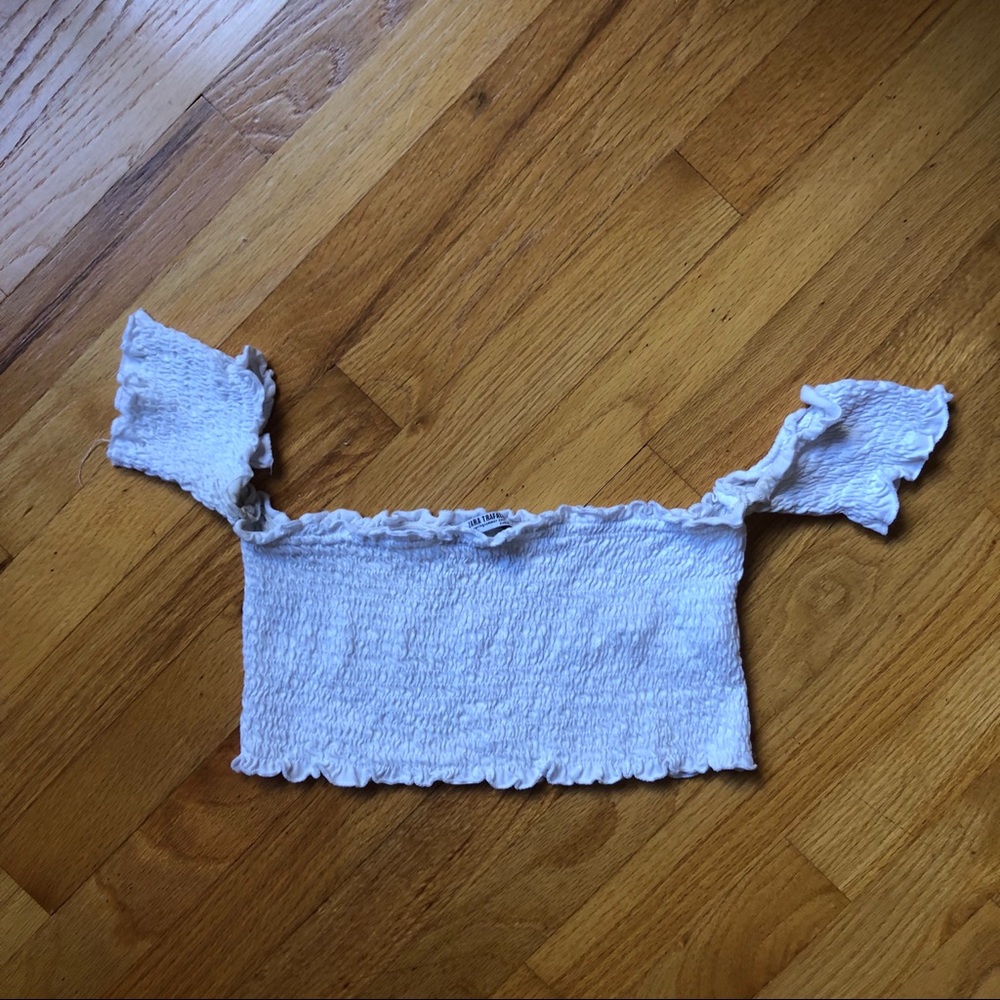 Zara ruffled tube top size S